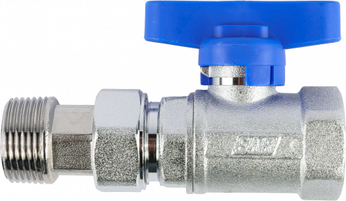 Кран шаровой FAR 3/4", ВР-"американка", син. бабочка, хром